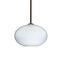 Besa Lighting Pape 12 Cord Pendant, Opal Ribbed, Bronze Finish, 1x100W Incandescent 1TT-491307-BR - alternate 1